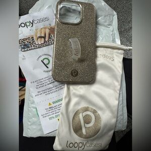 Loopy Case Sparkle Champagne iPhone 15 Pro